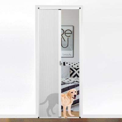 MaKefeile No-Drilling Interior Accordian Folding Light Filtering Cellular Door Closet Sliding Barn Panels Doors for Bedrooms Hallways Room Divider, Customize, White