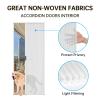 MaKefeile No-Drilling Interior Accordian Folding Light Filtering Cellular Door Closet Sliding Barn Panels Doors for Bedrooms Hallways Room Divider, Customize, White view 2