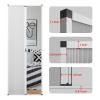 MaKefeile No-Drilling Interior Accordian Folding Light Filtering Cellular Door Closet Sliding Barn Panels Doors for Bedrooms Hallways Room Divider, Customize, White view 3