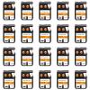 NineLeaf 20 Pack Compatible for Dymo Rhino XTL 1868767 19mm 3/4 inch Label Maker Tape Black on Orange All-Purpose Vinyl Labels for Rhino XTL-300 XTL-500 Label Printer view 1