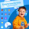 BluKaSa 64GB MP3 Player for Kids, Kids MP3 Player with Bluetooth, Front Speaker, Games, Recorder, Ear Lights, Alarm, Music Player Expandable Up to 128GB(Earbud, Aux Cable, Lanyard Included) view 2