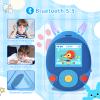 BluKaSa 64GB MP3 Player for Kids, Kids MP3 Player with Bluetooth, Front Speaker, Games, Recorder, Ear Lights, Alarm, Music Player Expandable Up to 128GB(Earbud, Aux Cable, Lanyard Included) view 3