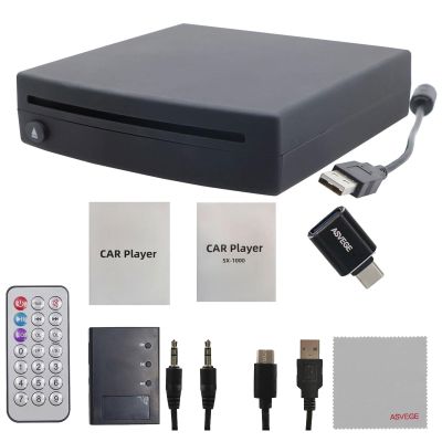 Upgrade CD VCD Player for Car with USB Port AUX Port, Type-c,Portable External CD Player for Car Laptop Desktop TV Mac Computer, Plug & Play Compatible Your Car(for Android 4.4 +