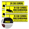 Camera Audio Video Recording Window Cars Stickers 2x6 Inch in Car Camera Recording Labels Cam On Board Video Sign for Car Window Bumper Safety 4 PCS (Yellow) view 1