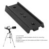 108mm/4.25in Rail Bar Metal Dovetail Mounting Plate, Telescope Scope Adapter Mount Base with Screw and Turnbuckle, for EQ Mounts and DSLR or SLR Cameras (Black) view 3