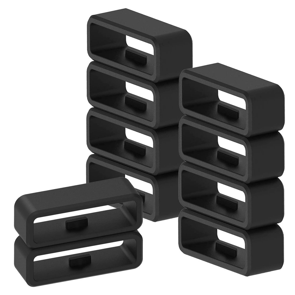 10 Pack Watch Band Holder Compatible with Garmin Instinct/Instinct 2/Vivoactive 4/Fenix 7/Fenix 6/Fenix 5 Band Keeper, 22mm Silicone Replacement Watch Band Clasp Clip Keeper Ring Loop Fastener (22mm)