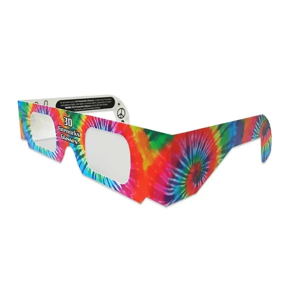 Fireworks - 4th of July - 3D Glasses - 10 Pairs - Tye Dye Style - Rainbow Diffraction