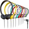 1000 Pack Bulk Wired On-Ear Leather Headphones with 3.5mm Connector, Multi view 1