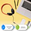 200 Pack Bulk Wired On-Ear Leather Headphones with 3.5mm Connector and Remote Control for Volume, Multi view 3