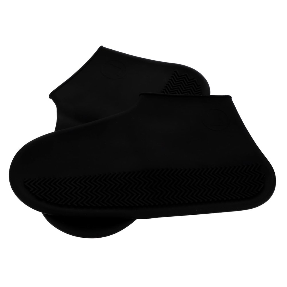 BESPORTBLE 1pair Unisex - Silicone Rain Shoe Wear-Resistant Overshoes for Outdoor Activities Easy to Clean Design Black