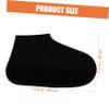 BESPORTBLE 1pair Unisex - Silicone Rain Shoe Wear-Resistant Overshoes for Outdoor Activities Easy to Clean Design Black view 2