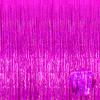 3 Pack Rose Red Foil Fringe Curtain Backdrop, 3.28Ft x 8.2Ft Metallic Tinsel Foil Fringe Streamer Curtains for Photo Booth, Mother's Day, Easter, Birthday, Wedding Party Decorations view 1