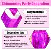 3 Pack Rose Red Foil Fringe Curtain Backdrop, 3.28Ft x 8.2Ft Metallic Tinsel Foil Fringe Streamer Curtains for Photo Booth, Mother's Day, Easter, Birthday, Wedding Party Decorations view 3