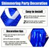 3 Pack Blue Foil Fringe Curtain Backdrop, 3.28Ft x 8.2Ft Metallic Tinsel Foil Fringe Streamer Curtains for Photo Booth, Mother's Day, Easter, Birthday, Wedding Party Decorations view 3