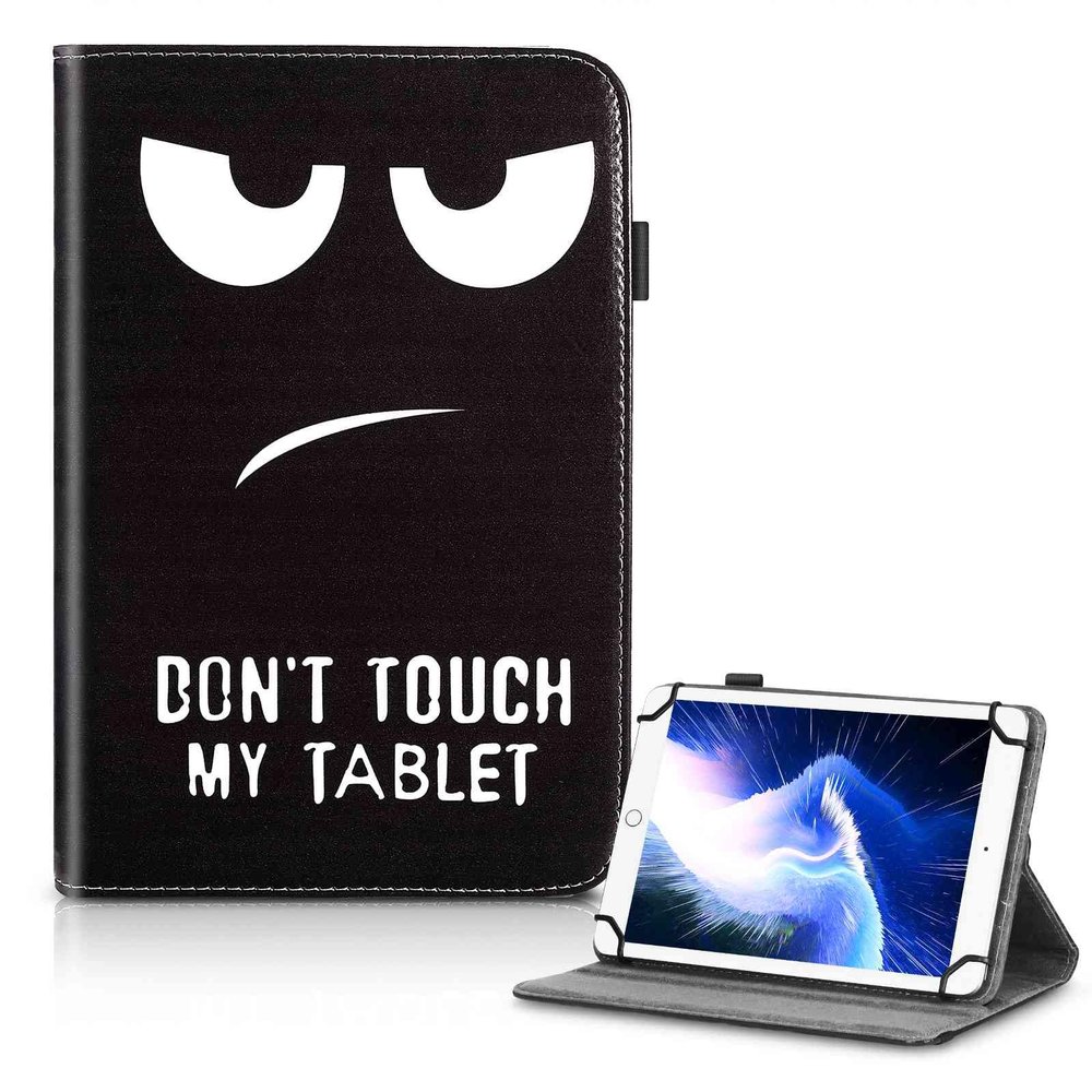 UrbanX 7-8 Inch Universal Tablet Case, Protective Cover StFolio Case for Samsung Galaxy Tab Active LTE 7 8 Inch, with 360 Degree Rotatable Kickstand, Multiple Viewing Angles Stylus Holder - I See You