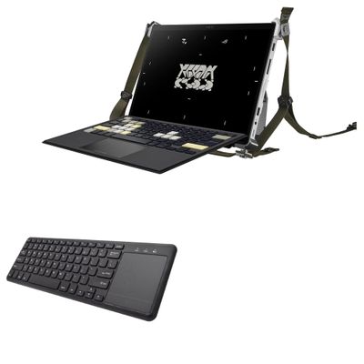 BoxWave Keyboard Compatible with ASUS ROG Flow Z13-ACRNM RMT02 - MediaOne Keyboard with TouchPad, USB Fullsize PC Wireless TrackPad - Jet Black