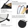 5 in 1 Photography Reflector Collapsible Light Reflector with Carrying Case, Portable Round Multi Disc Lighting Reflector for Studio Photography, Translucent Silver Gold White Black (110cm) view 4