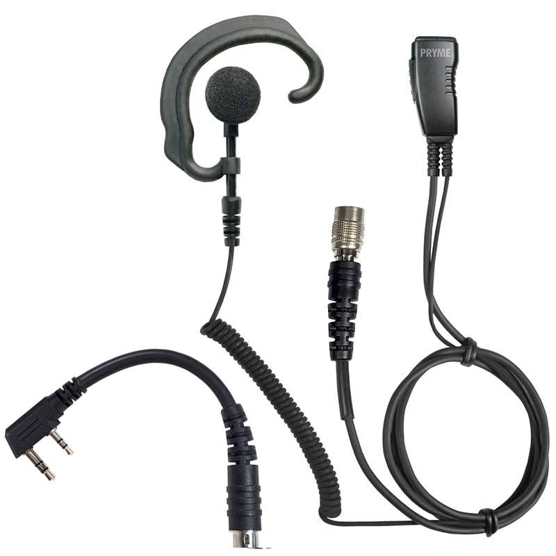 PRYME Responder Series Lapel Mic w/Soft Ear Hook Earphone (Quick Disconnect Lapel Mic)