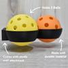 Pickleball 3-Ball Wall Mount | Convenient Pickleball Ball Storage | Made in USA (Black) view 4