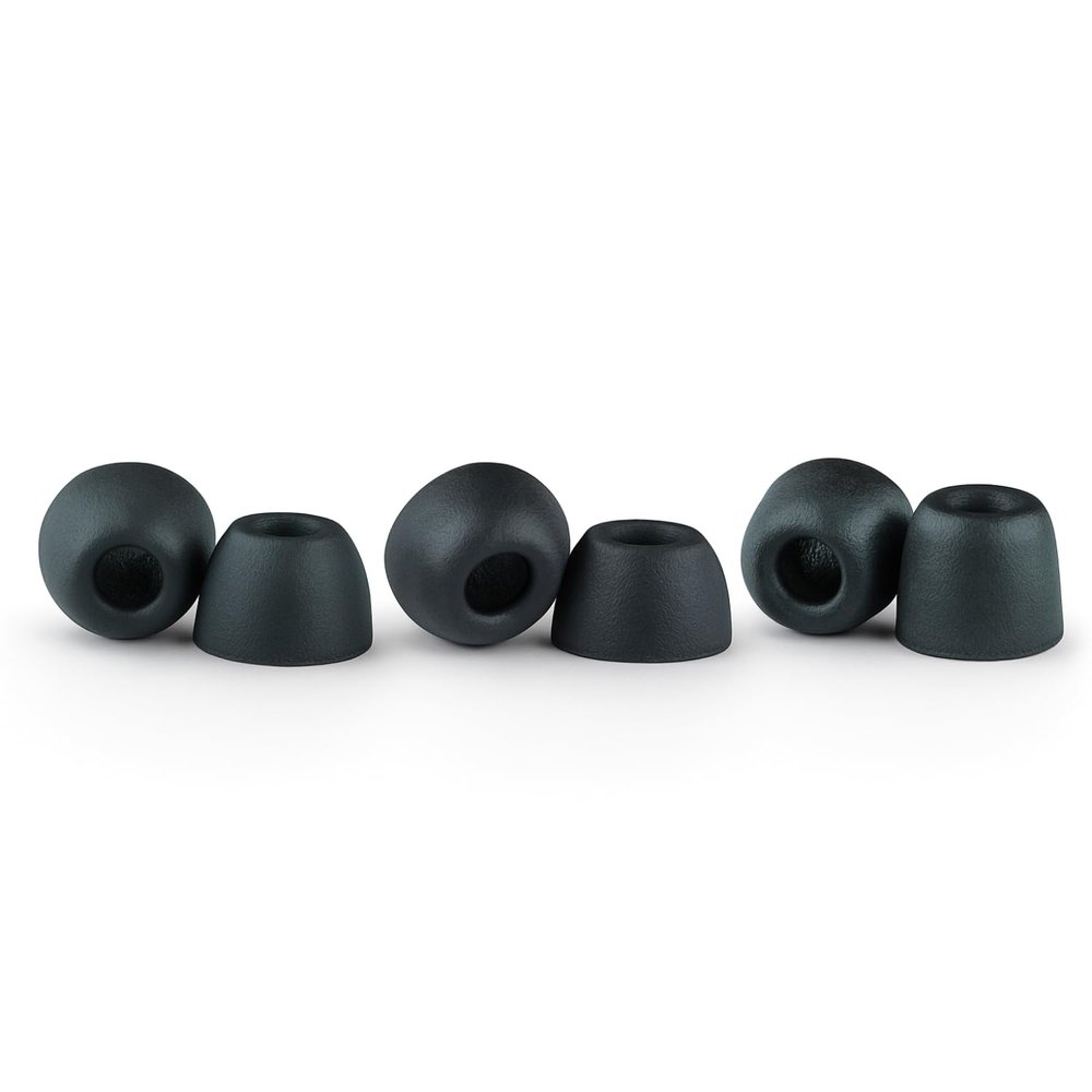 Comply 400 Core Series | Memory Foam Replacement IEM Ear Tips for Campfire Audio, Sennheiser, & More | Superior Noise Isolation, Ultimate Comfort, Secure Fit | Variety, Black, Large (3 Pairs)