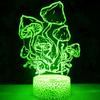 Jinnwell 3D Mushroom led Night Light Lamp Illusion Night Light 16 Color Changing Table Desk Decoration Lamps Gift Acrylic Flat ABS Base USB Cable Toy view 3