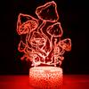 Jinnwell 3D Mushroom led Night Light Lamp Illusion Night Light 16 Color Changing Table Desk Decoration Lamps Gift Acrylic Flat ABS Base USB Cable Toy view 4