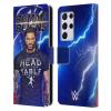 Head Case Designs Officially Licensed WWE Lightning Roman Reigns Leather Wallet Case Compatible with Samsung Galaxy S21 Ultra 5G view 1