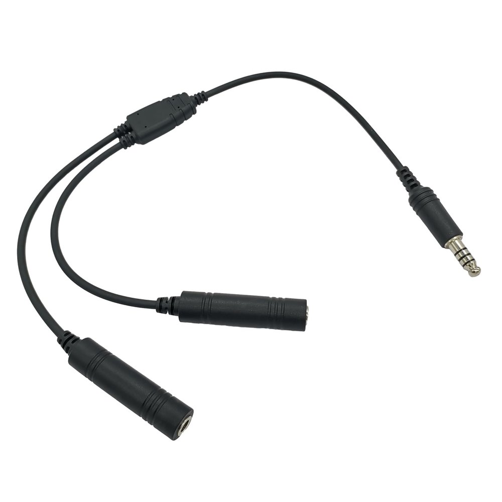 Pdflie 7.1 7.0 mm Extension Cable GA Headphone Adapter for David Clarks Bose Helicopter Aircraft General Aviation Military Headset(NATO US Plug)