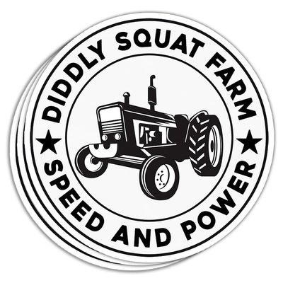 SODAVA | Speed and Power Sticker Diddly Squat Farm Speed and Power Sticker Funny Tractor Farmer Stickers Farming Stickers Gift Decoration Graphic Bumper Laptop