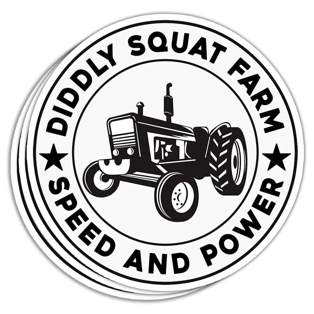 SODAVA | Speed and Power Sticker Diddly Squat Farm Speed and Power Sticker Funny Tractor Farmer Stickers Farming Stickers Gift Decoration Graphic Bumper Laptop