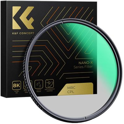 K&F CONCEPT 52mm Circular Polarizers Filter Polarizing Filter 28 Multi-Layer Coated Super Slim High Definition CPL Lens Filter (Nano-X Series)