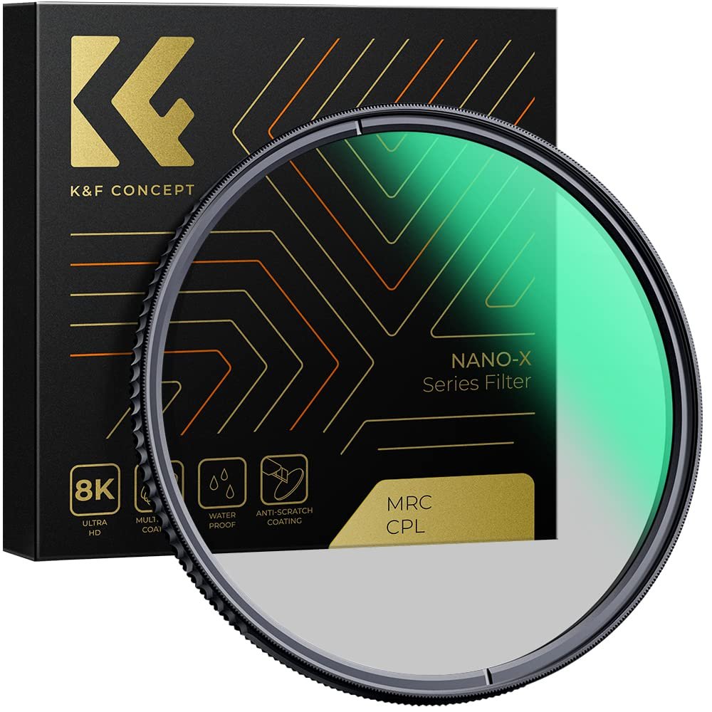 K&F CONCEPT 52mm Circular Polarizers Filter Polarizing Filter 28 Multi-Layer Coated Super Slim High Definition CPL Lens Filter (Nano-X Series)