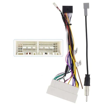 16pin Car Radio Stereo Power Retrofit Harness Cable for Hyundai Elantra IX35 IX45 Tucson 2016~20 Kia K3/K5 KX5 KX7 with Radio Antenna Adapter