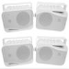 Rockville HP4S 360W 4" Outdoor/Indoor Speakers 4 Ohm, Weather-Resistant, Swivel Brackets, 4" Woofer, 1/2" Tweeter, for Home Theater and Patio, 4-Piece view 1