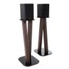 EXIMUS One Pair Fixed Height Universal Speaker Floor Stands - Espresso - 600 Series view 1