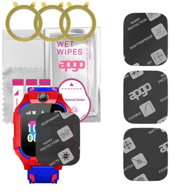 apgo 3x MATTE Hybrid protective glass compatible with GoGPS K24, flexible nano glass, great replacement for tempered glass, scratch-resistant, full glue