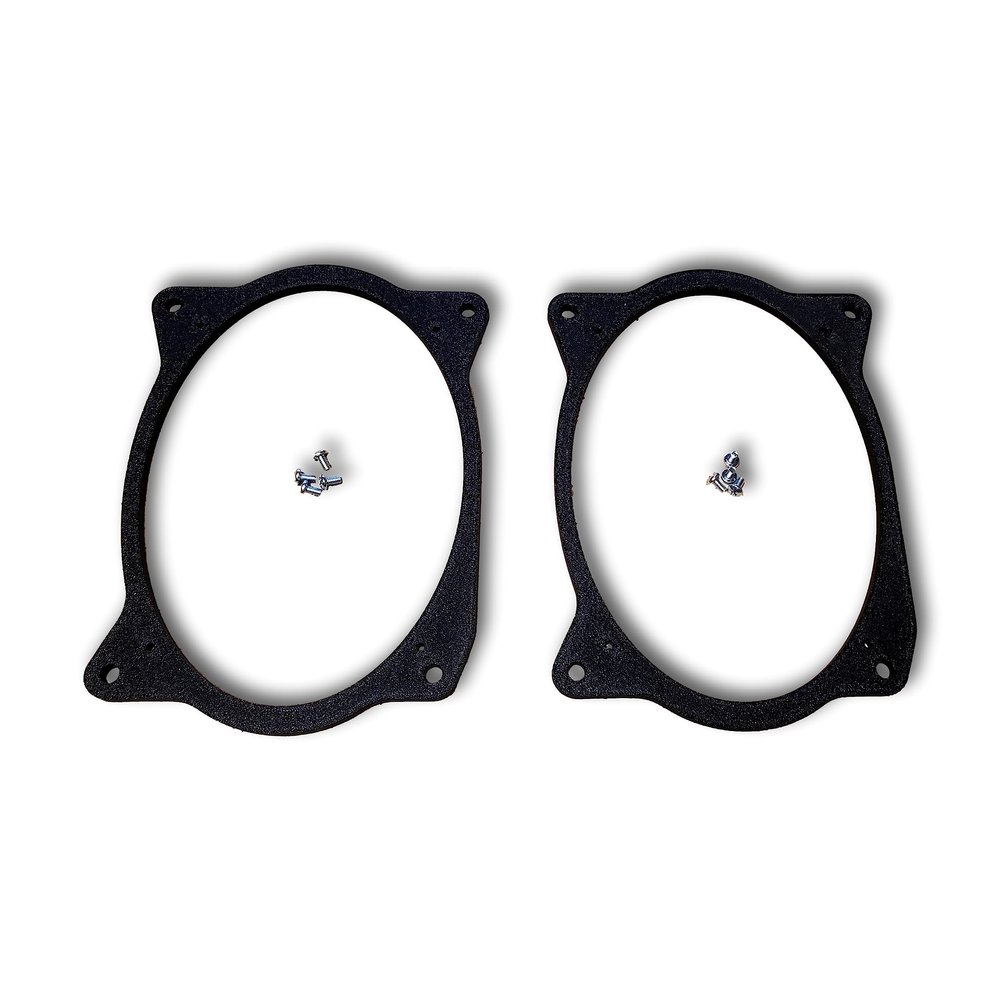 1 Pair - 6x9 6"x9" Rear Deck Speaker Adapters Compatible with 2002-2011 Camry & 2003-2013 Corolla - SPKBRK002