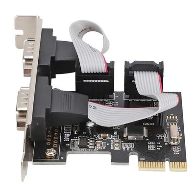 Yoidesu 143 RS232 PCI Express Card, PCIE to Serial Port Controller Card PCIE PCI Express to Serial DB9 RS232 2-Port Controller Adapter Card