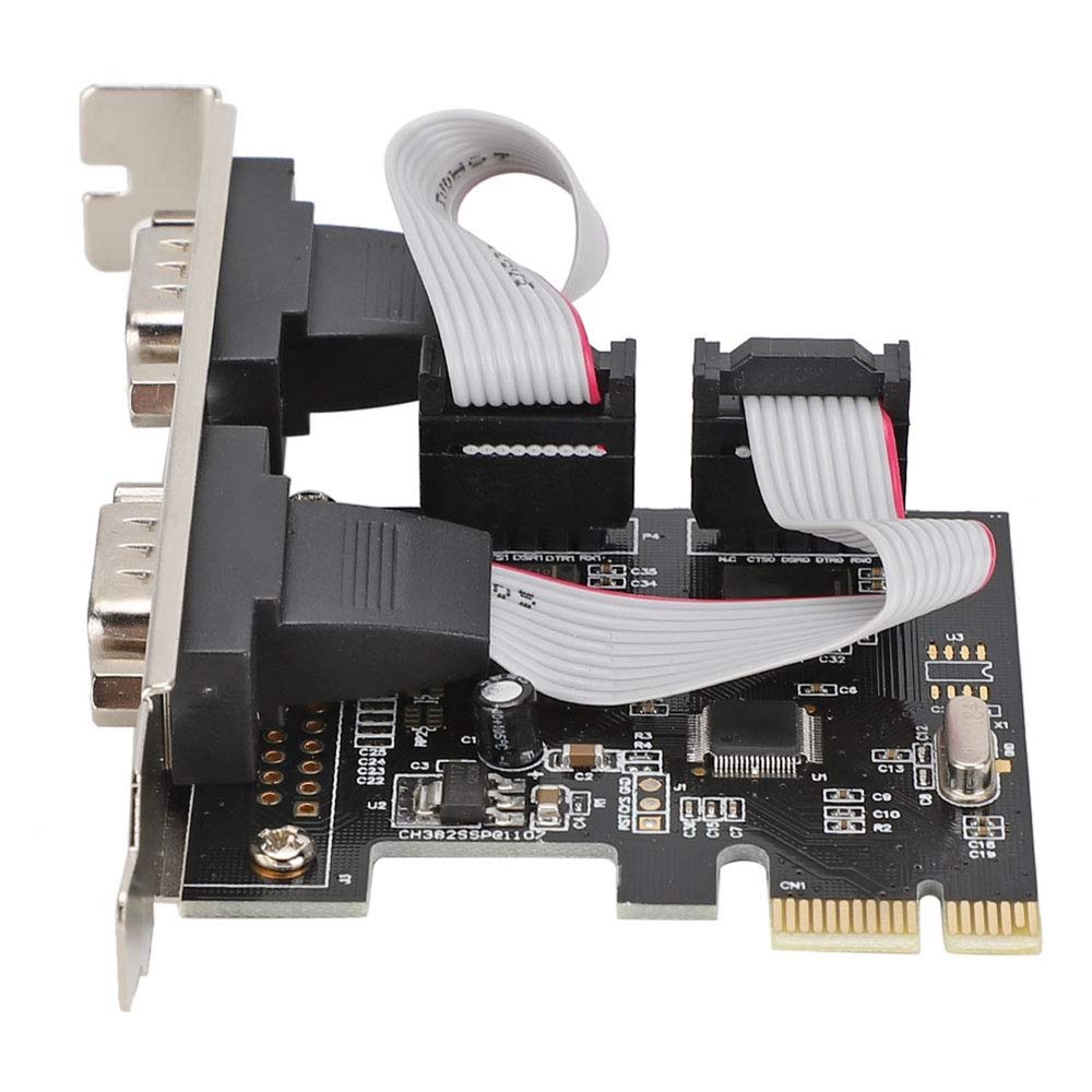 Yoidesu 143 RS232 PCI Express Card, PCIE to Serial Port Controller Card PCIE PCI Express to Serial DB9 RS232 2-Port Controller Adapter Card