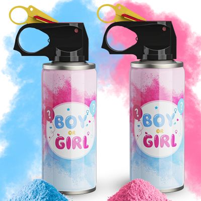 POPUPARTY Gender Reveal Fire Extinguisher Color Blasters Gender Reveal Spray Smoke, 1 Pink Blaster & 1 Blue Blaster for Baby Boy or Girl Gender Reveal Party