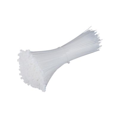 NORAZE 100PCS (Width 1.8mm) 3 X 60/80/100/120/150/200mm White Black Self Locking Nylon Cable Tie (Color : White, Size : 3 x 120mm)