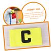 NUOBESTY 2pcs Soccer Captain Arm Band Youth Football Arm Sleeve for Team Sports Adjustable Band c Badge view 2