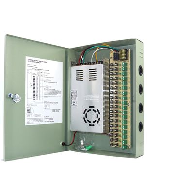 AOMUCH 18 Channel 12 Volt DC Output 30A Camera Power Supply Box for CCTV DVR Security System and Distributed Cameras