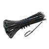 NORAZE Self-Locking Plastic Nylon Tie 100 PCS Black Cable Tie Fastening Ring Zip Wraps Strap Nylon Cable Tie Set (Color : Black, Size : 3x150mm) view 1