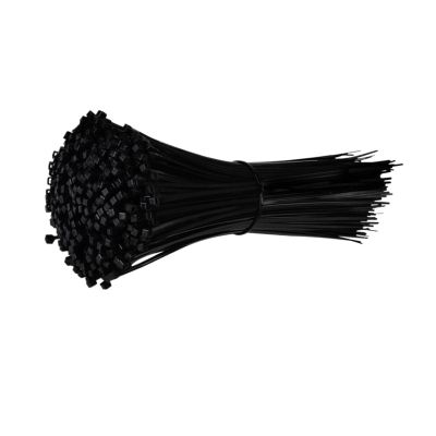 NORAZE Self-Locking Plastic Nylon Tie 100PCS Black 5X300cable Tie Fastening Ring 3X200 Cable Tie Set (Color : Black, Size : 4x150mm)