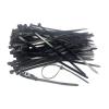 NORAZE Self-Locking Plastic Nylon Tie 100PCS Black 5X300cable Tie Fastening Ring 3X200 Cable Tie Set (Color : Black, Size : 4x150mm) view 3