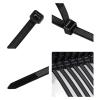 NORAZE Self-Locking Plastic Nylon Tie 100PCS Black 5X300cable Tie Fastening Ring 3X200 Cable Tie Set (Color : Black, Size : 4x150mm) view 4