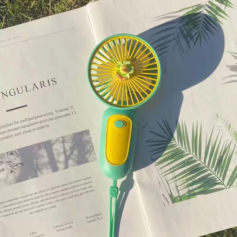 FRYSKY Fruit fan, flower small fan, summer small fresh portable portable small fan, USB storage fan Can Decal [fruit green]