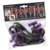 BongoTies PURPLE & BLACK "UBE" Bongo Ties - 10 Pack "Style-D" ~ Professional cable ties made of natural rubber and bamboo ~ HANDY TIES FOR CABLES AND OTHER UNRULY ITEMS view 1