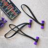 BongoTies PURPLE & BLACK "UBE" Bongo Ties - 10 Pack "Style-D" ~ Professional cable ties made of natural rubber and bamboo ~ HANDY TIES FOR CABLES AND OTHER UNRULY ITEMS view 2